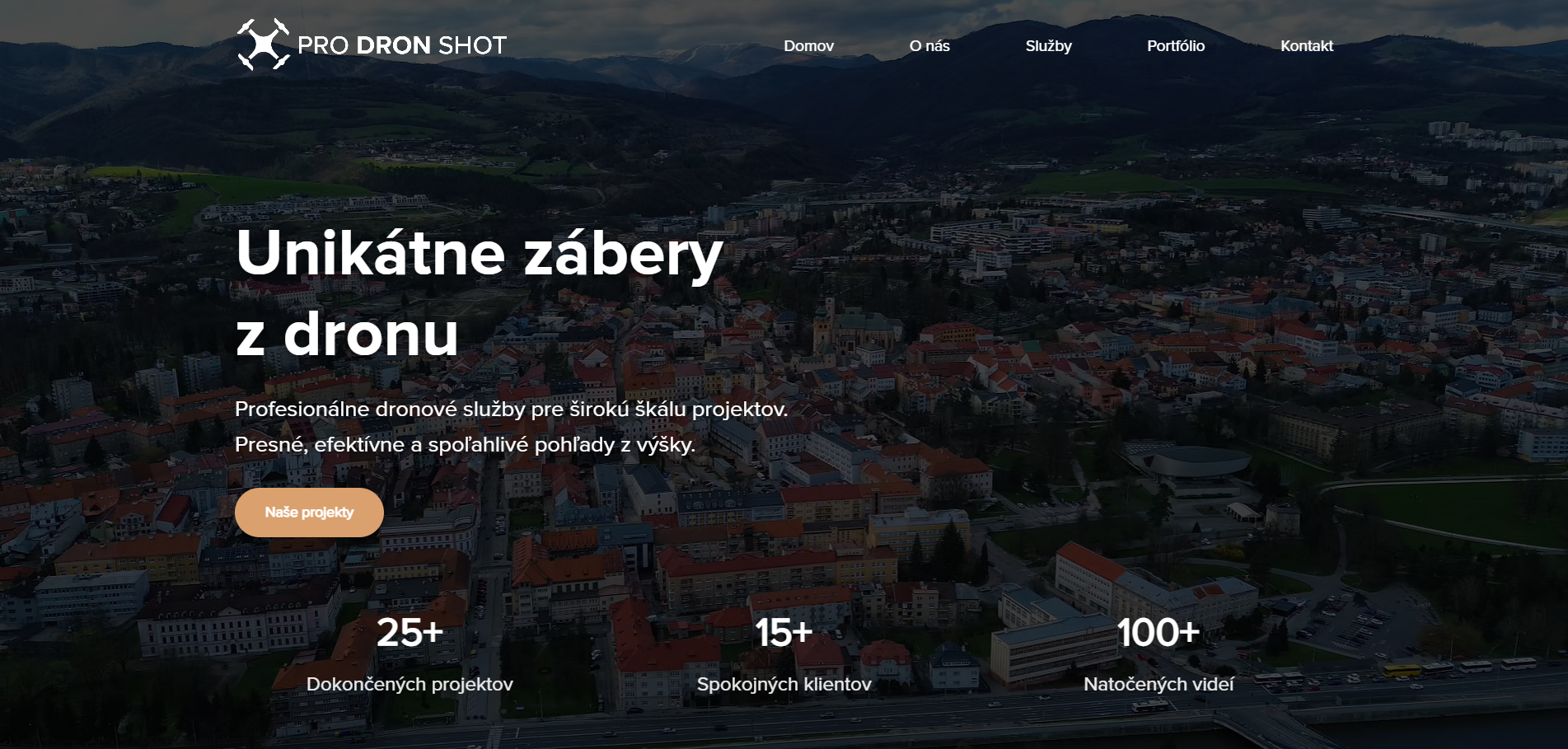 PRO DRON SHOT webstránka